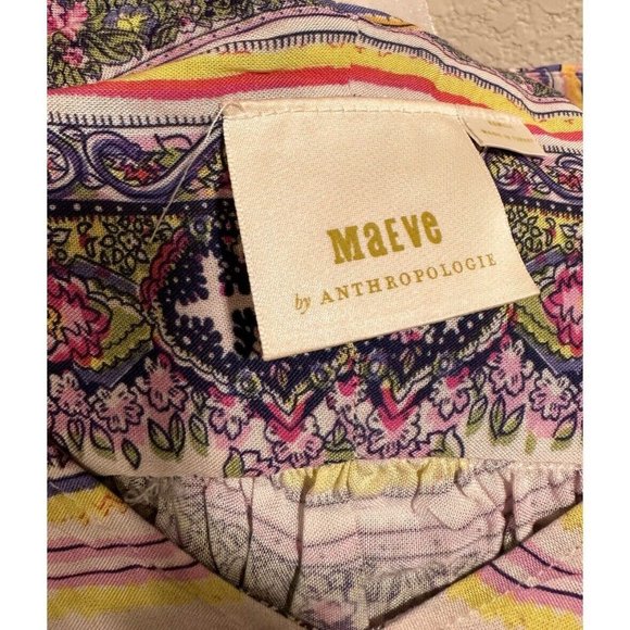 Anthropologie Maeve Ceresco Peasant Boho  Floral Blouse - Picture 6 of 6